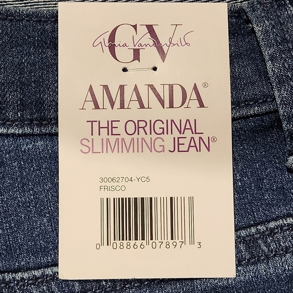 Gloria Vanderbilt Amanda Slimming Tapered Leg Women Jeans Size 24W NWT - Picture 8 of 13
